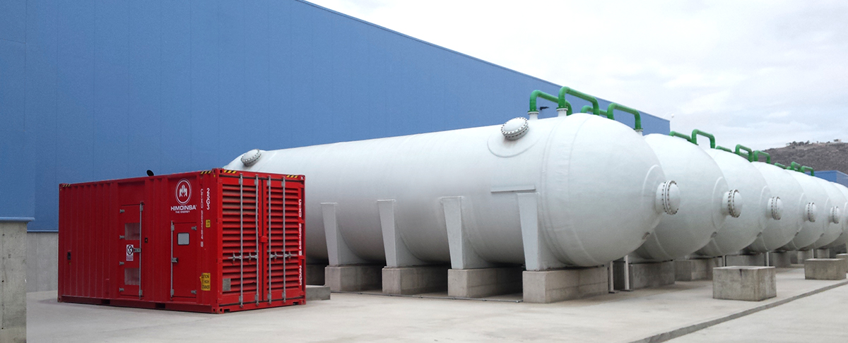 Emergency energy in a desalination plant that supplies the water network with 250 litres of water per second