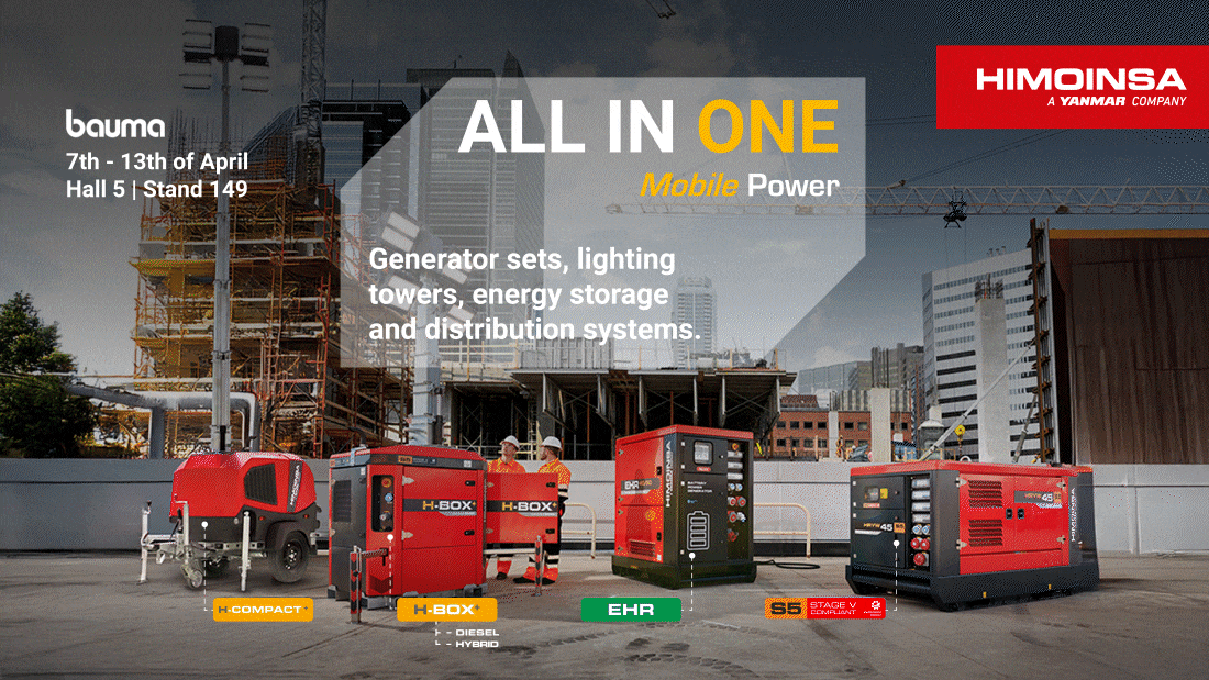 HIMOINSA at Bauma; a full-service provider of Mobile Power solutions for the construction, mining and rental industries